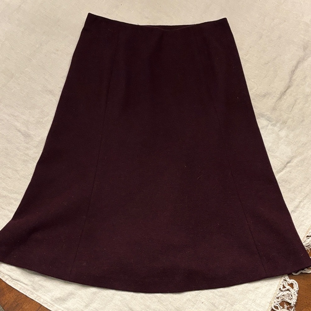 Wool blend Uniqlo Women's A-Line Skirt in Deep Plum